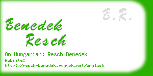 benedek resch business card